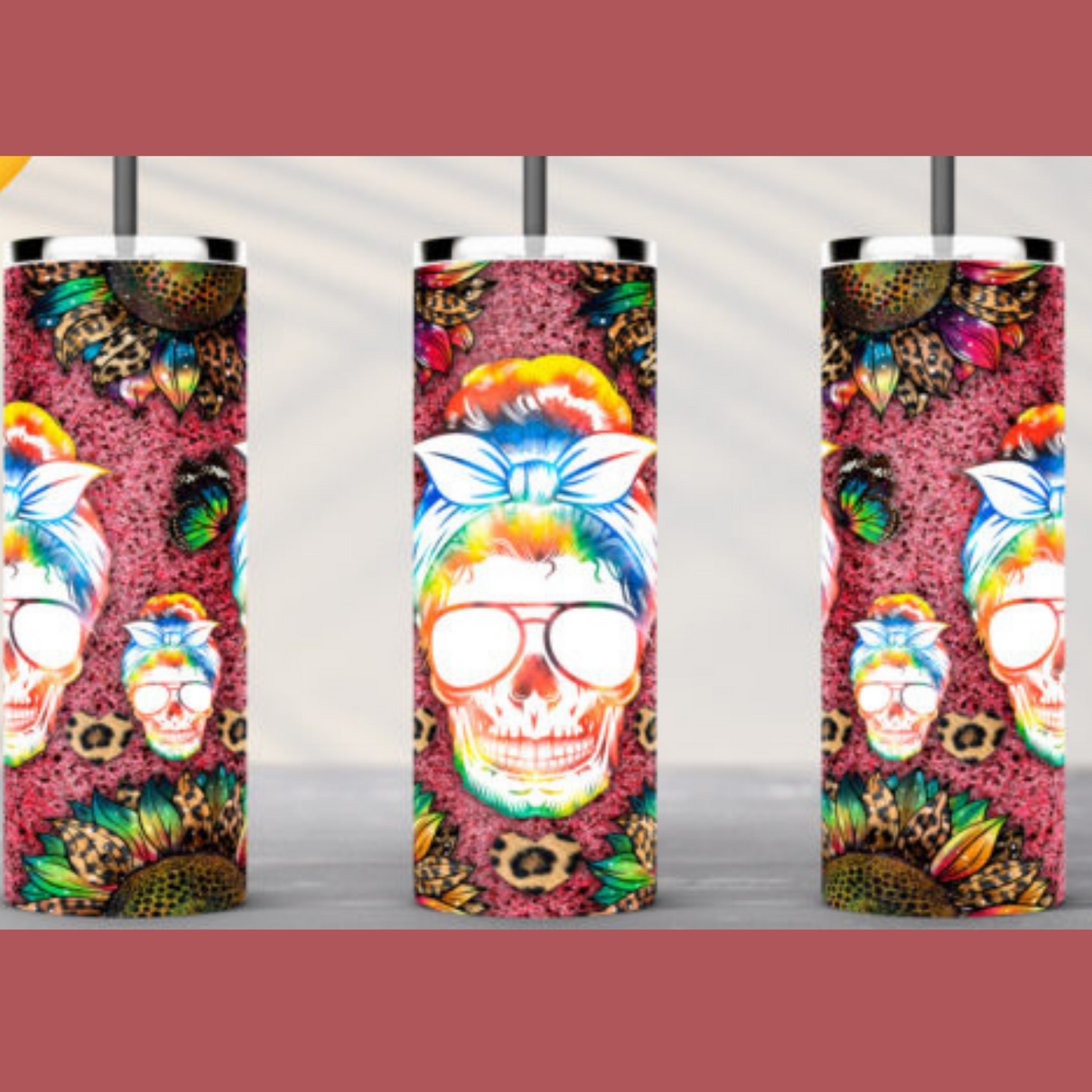 Trippy Mom Skull 20 oz Tumbler