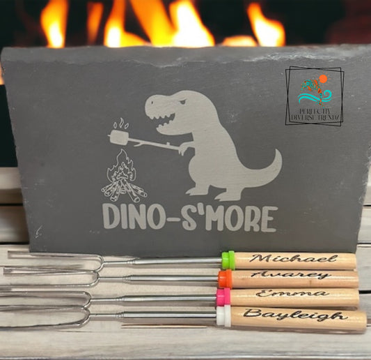 Dino S’more slate board