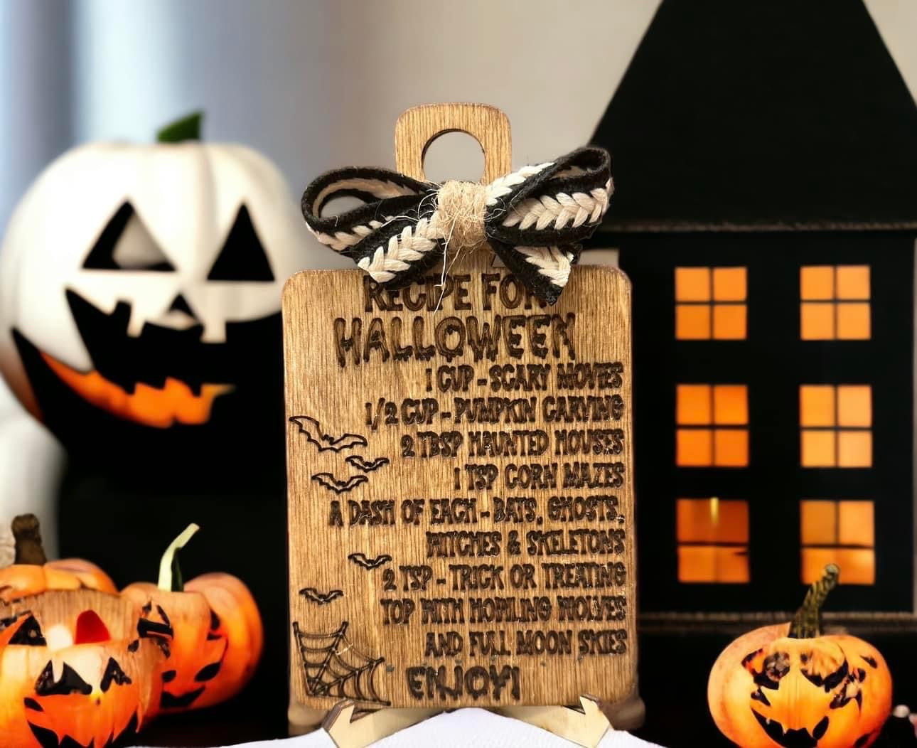 Recipe for Halloween sign