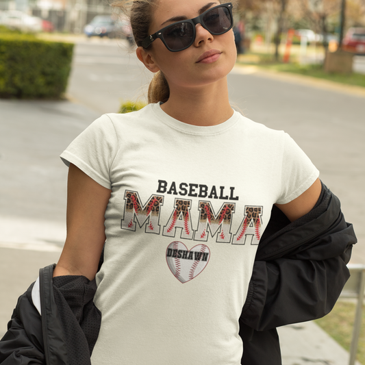 Personalized Baseball Mama Tee
