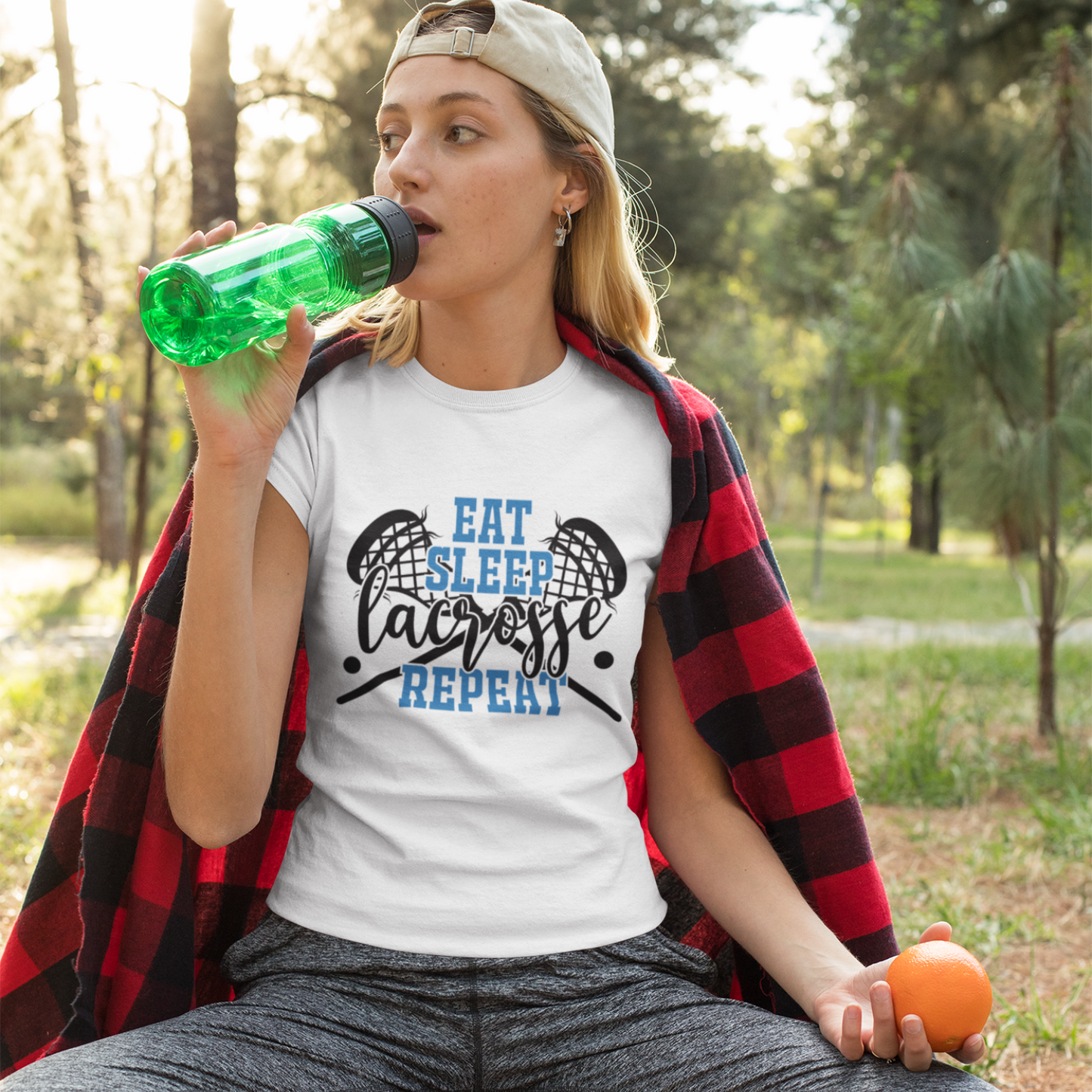 Eat Sleep Lacrosse Repeat Tee