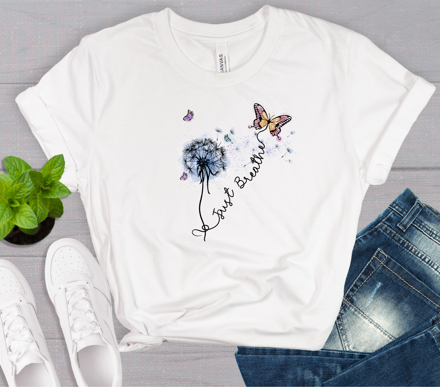 Just Breathe Butterfly Tee