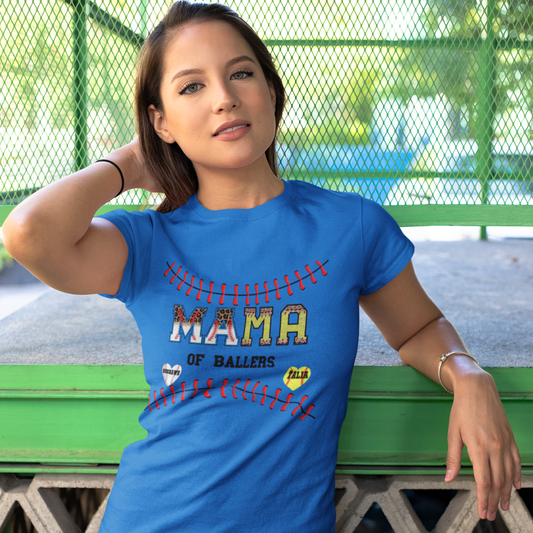 Personalized Baseball and Softball Mama Tees