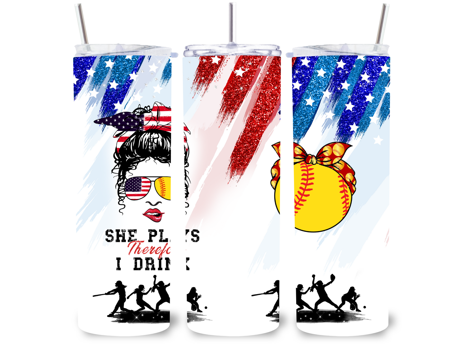 She Plays Therefore I Curse or She Plays Therefore I Drink 20 oz Tumbler