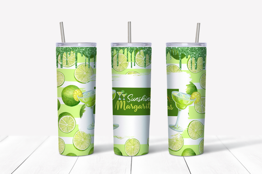 Sunshine Margaritas with White Backsplash 20 oz Tumbler