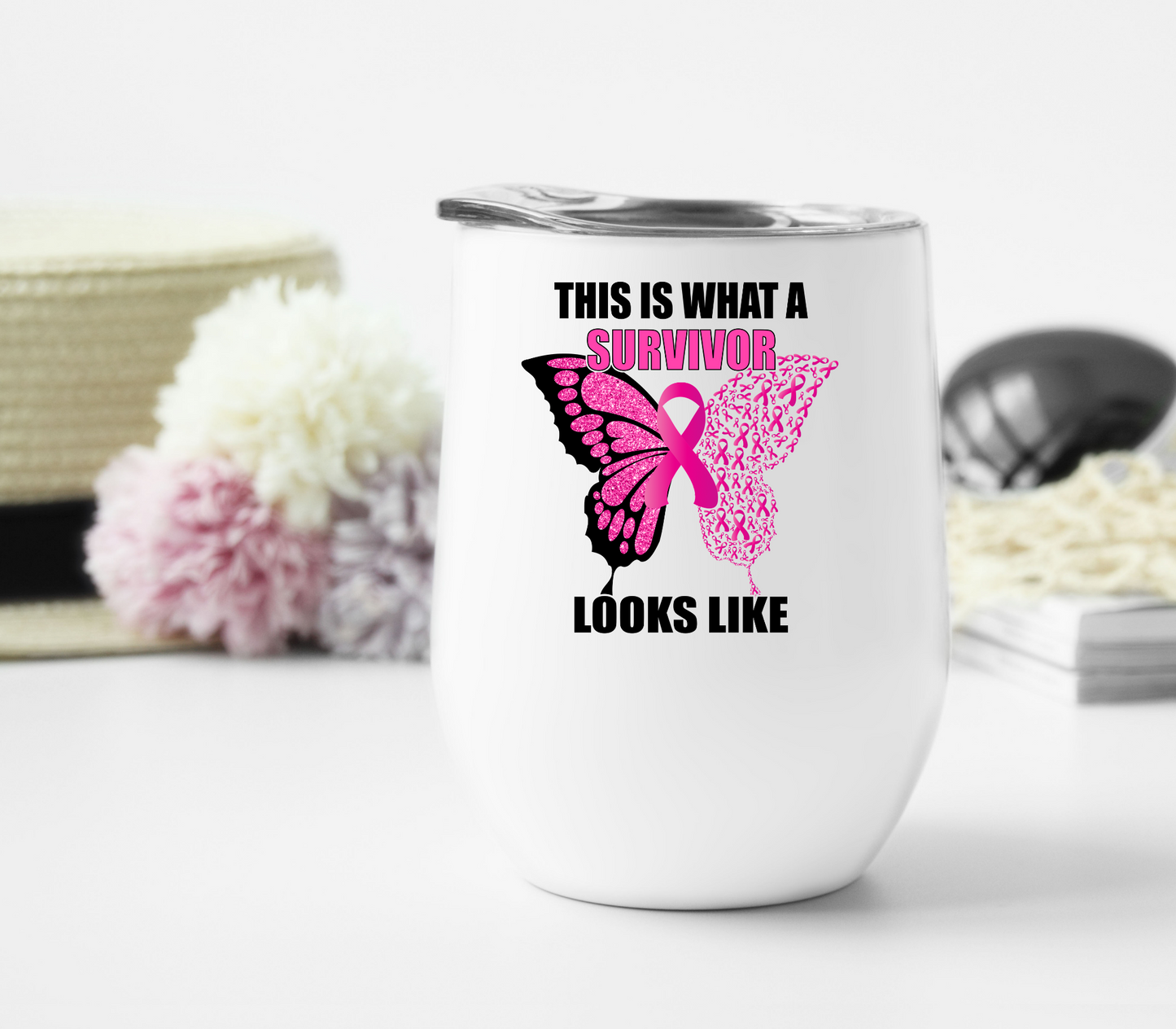This is What a Survivor Looks Like Wine Tumbler