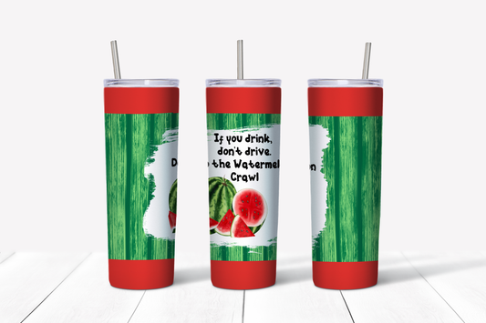 Watermelon Crawl 20 oz Tumbler (Green)