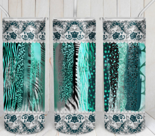 Turquoise Safari 20 oz Tumbler