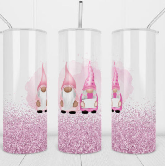 Pink Gnomes 20 oz Tumbler