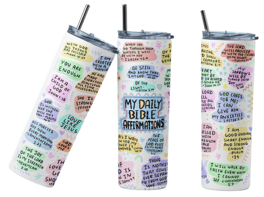 My Daily Bible Affirmations 20 oz Tumbler