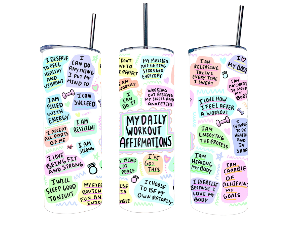 My Daily Workout Affirmations 20 oz Tumbler