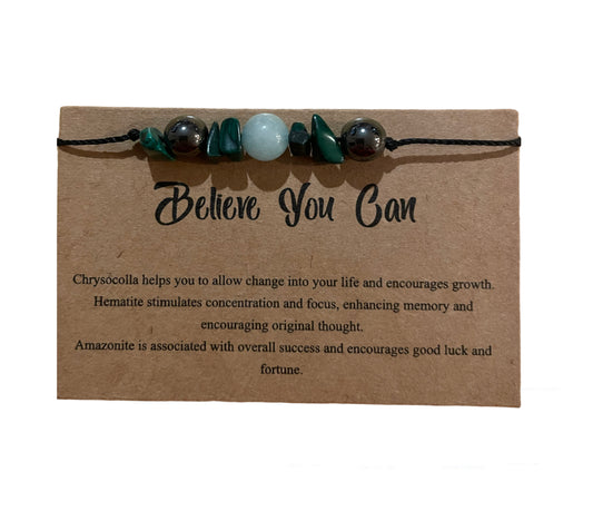 Believe You Can Gemstone Bracelet